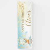 Banderoles Ballons à air chaud Animaux mignons Anniversaire (Vertical)