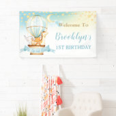 Banderoles Ballons à air chaud Animaux mignons Anniversaire  (En situation)