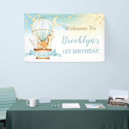 Banderoles Ballons à air chaud Animaux mignons Anniversaire (Salon professionnel)