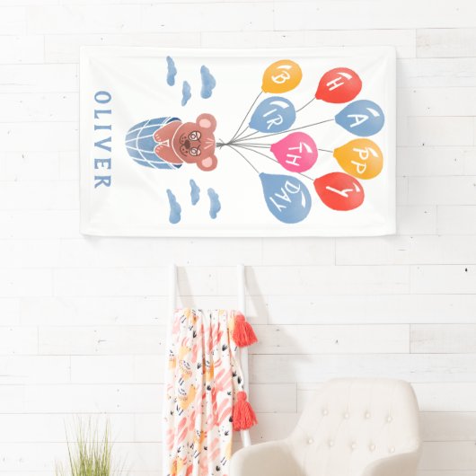 Banderoles Ballons à ours en peluche mignonne garçon fête d'a (En situation)