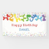 BANDEROLES BALLONS ANIMAUX D'ANNIVERSAIRE (Horizontal)