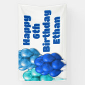Banderoles Ballons Bleus Bonne fête des garçons d'anniversair (Verticale)