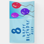 Banderoles Ballons Bleus Cute Anniversaire de enfant Party (Vertical)