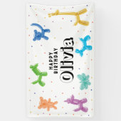 Banderoles Ballons colorés Animaux, N'Importe Quel Âge Joyeux (Vertical)