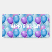 Banderoles Ballons d'anniversaire bleu et rose (Horizontal)