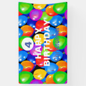 Banderoles Ballons d'anniversaire colorés (Vertical)