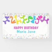 BANDEROLES BALLONS D'ANNIVERSAIRE DE NEON (Horizontal)