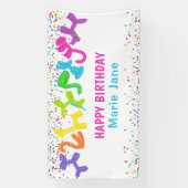 BANDEROLES BALLONS D'ANNIVERSAIRE DE NEON (Verticale)