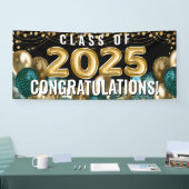 Banderoles Ballons de Parties scintillant d'or turquoise Clas (Salon professionnel)