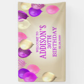 Banderoles Ballons d'or rose (Vertical)