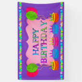 Banderoles Ballons et gâteaux (Vertical)