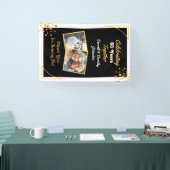 Banderoles Ballons noirs et or 50e anniversaire (Salon professionnel)