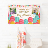 Banderoles Balloon d'anniversaire Or rose Confetti Photos N'i (En situation)