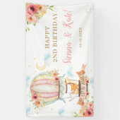 Banderoles Balloon Floral à air chaud Animaux Anniversaire B (Vertical)