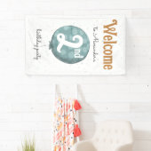 Banderoles Balloon moderne simple 2e anniversaire Bienvenue (En situation)