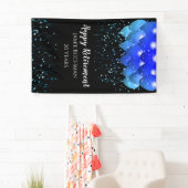 Banderoles Balloons de retraite Star Confetti Noir (En situation)