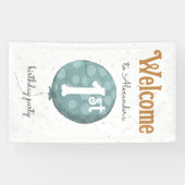 Banderoles Ballotte moderne simple accueil 1er anniversaire (Horizontal)