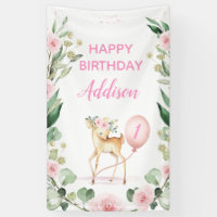 Ballotte rose florale Cerf rose fête d'anniversair