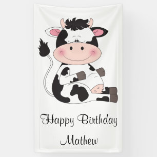 Banderoles Bande dessinée mignonne de vache à bébé