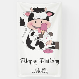 Banderoles Bande dessinée mignonne de vache à bébé avec s