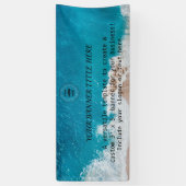 Banderoles Bandeau d'affaires Ocean Beach 3 pouces x 5 pouces (Vertical)