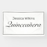 Bandeau d'anniversaire minimaliste moderne Quincea