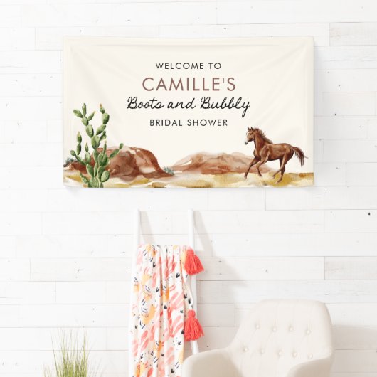 Banderoles Bandeau de bienvenue de mariage champêtre western (En situation)