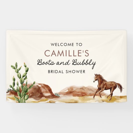 Banderoles Bandeau de Bienvenue Mariage Champêtre Occidental (Horizontal)