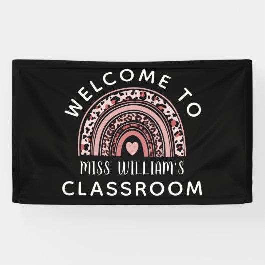 Banderoles Bandeau de bienvenue pour les enseignants Rainbow (Horizontal)
