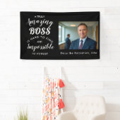 Banderoles Bandeau de fête de départ du patron – Déco d'adieu (En situation)