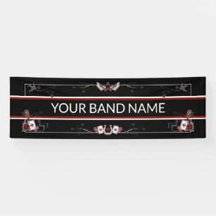 Banderoles Bandeau de tatouage de musique Rockabilly
