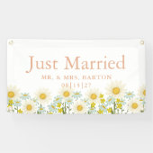 Banderoles Bandeau de voiture vintage juste marié (Horizontal)