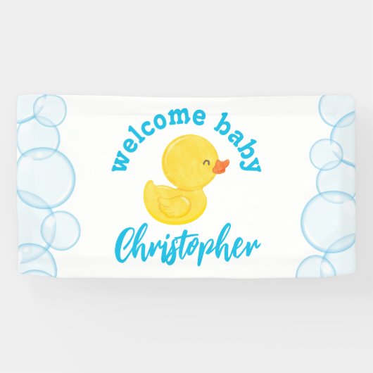 Banderoles Bandeau en vinyle suspendu avec nom de bébé Bienve (Horizontal)