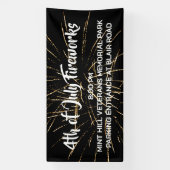 Banderoles Bandeau publicitaire 4 juillet Fireworks (Verticale)