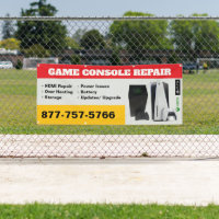 Bandeau publicitaire de la console de jeu