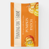 Banderoles Bandeau publicitaire Orange Citrouille Patch Farm (Verticale)