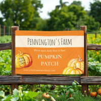 Bandeau publicitaire Orange Citrouille Patch Farm