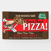 Banderoles Bandeau publicitaire personnalisable Pizza Busines (Horizontal)