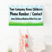 Banderoles Bandeau publicitaire sur la garde d'enfants (En situation)