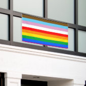 Banderoles Bandes du drapeau de progrès LGBTQ+ (Bâtiment extérieur)