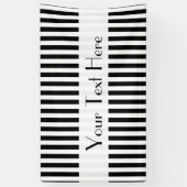 Banderoles Bandes noires et blanches, Motif rayé, Lignes (Vertical)