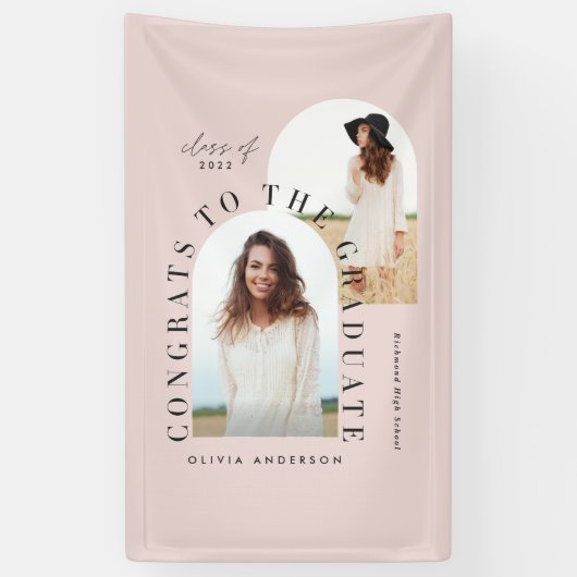 Banderoles Banne de graduation de l'arc géométrique multiphot (Vertical)