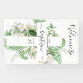 Banderoles Baptême Christening Croix Affiche de bienvenue de (Horizontal)