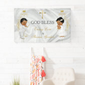 Banderoles Baptême de baptême de jumeaux de bébé et de fille (En situation)