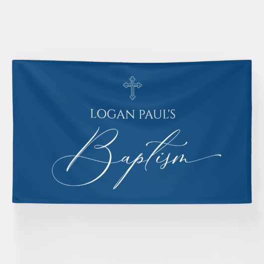 Banderoles Baptism Blue banner backdrop (Horizontal)