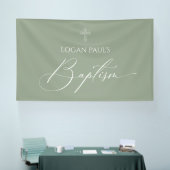Banderoles Baptism Sage banner backdrop (Salon professionnel)