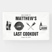 Banderoles Barbecue Grillin'Dernier Cookout Bachelor Party (Horizontal)