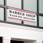 Banderoles Barber Shop Walk Ins Welcome Business Advert (Bâtiment extérieur)