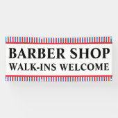 Banderoles Barber Shop Walk Ins Welcome Business Advert (Horizontal)