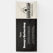 Banderoles Barbershop look cuir (Vertical)